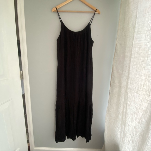 A New Day Black Sparkly Striped Midi Dress - Picture 8 of 8